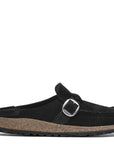 Birkenstock Women's Buckley Suede Leather in Black (Narrow Width)