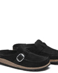 Birkenstock Women's Buckley Suede Leather in Black (Narrow Width)