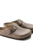 Birkenstock Boston Oiled Leather in Tobacco Brown