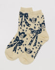 Baggu Crew Sock in Cherub Bows