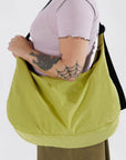 Baggu Large Nylon Crescent Bag in Lemongrass