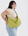 Baggu Large Nylon Crescent Bag in Lemongrass