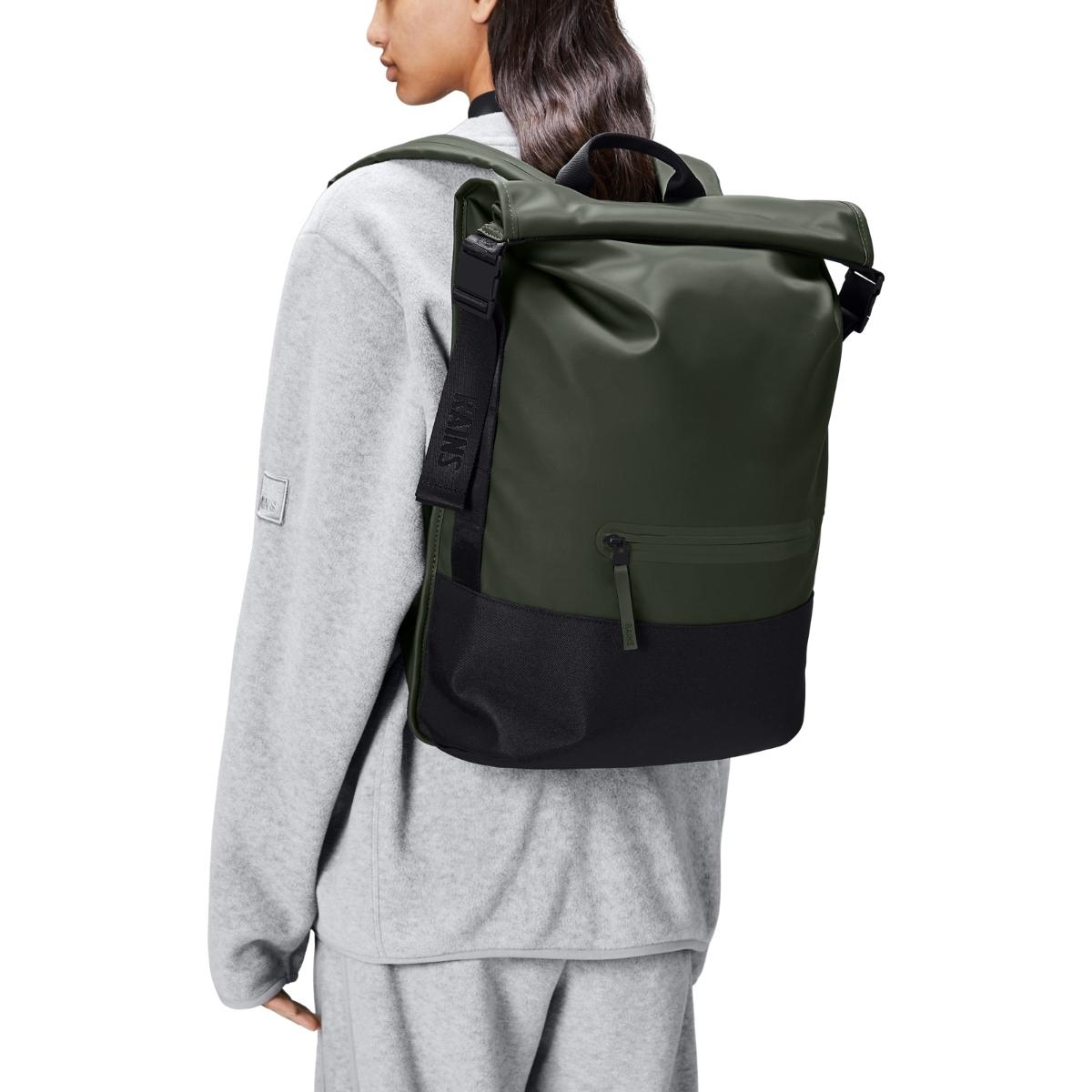 Rains Trail Rolltop Backpack In Green – Getoutside Shoes