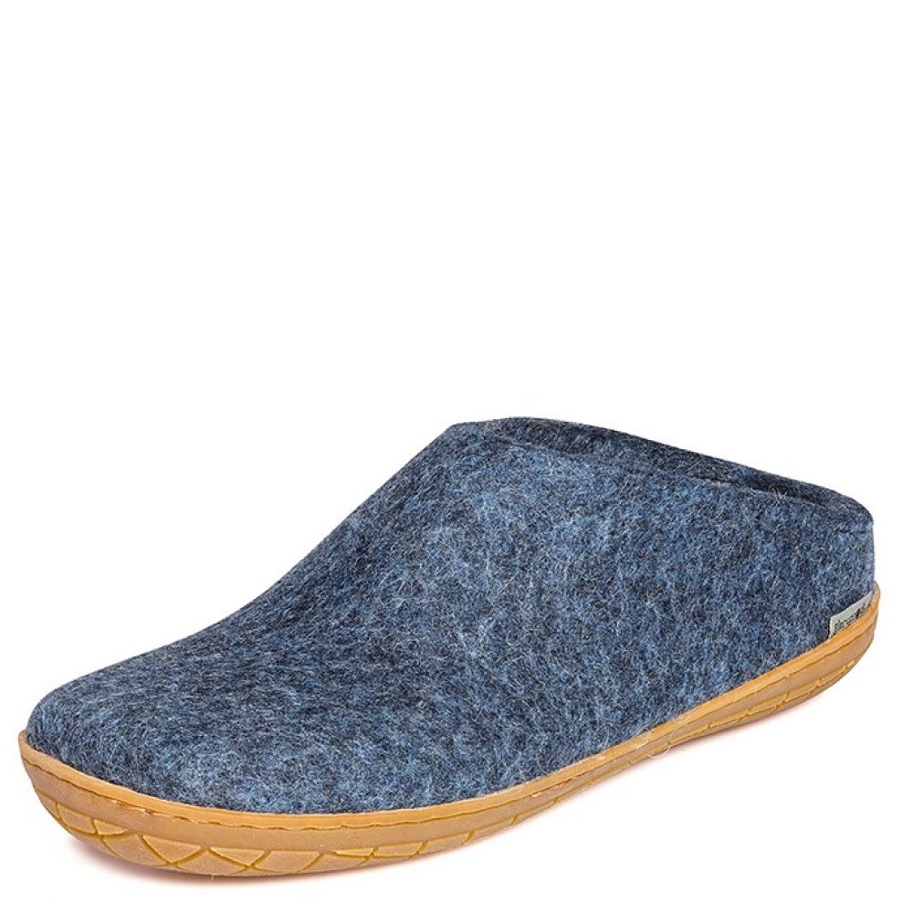 Glerups Open Heel Rubber Sole in Denim