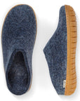 Glerups Open Heel Rubber Sole in Denim