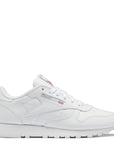 Reebok Women's Classic Leather in Cloud White/Cloud White/Pure Grey 3