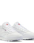 Reebok Women's Classic Leather in Cloud White/Cloud White/Pure Grey 3