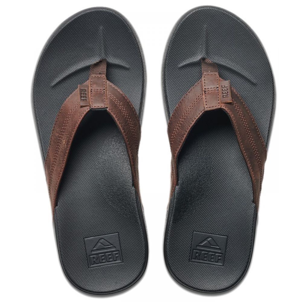 Reef Mens Draftsmen Leather Slide Shoes Flip-Flops Sandals BHFO 2475 | eBay