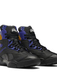 Reebok Men's Shaq Attaq Basketball Shoes in Core Black/Bold Purple/Collegiate Gold