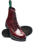 Solovair 8 Eye Derby Boot in Oxblood Hi-Shine