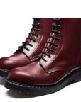 Solovair 8 Eye Derby Boot in Oxblood Hi-Shine