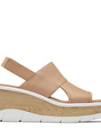 Sorel Women's Joanie III Slingback Wedge Sandal in Honest Beige/White